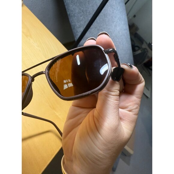 Glass Theory THE MONROE Polarized Sunglasses Brown New with Imperfections - Picture 4 of 5